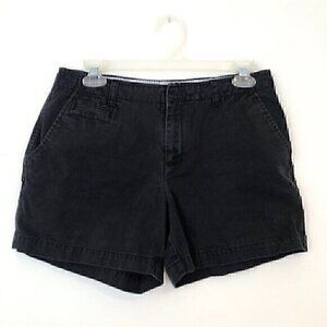 TOMMY HILFIGER Solid Black 100% Cotton Five Pocket Chino Shorts 4 in 4" In sz 4